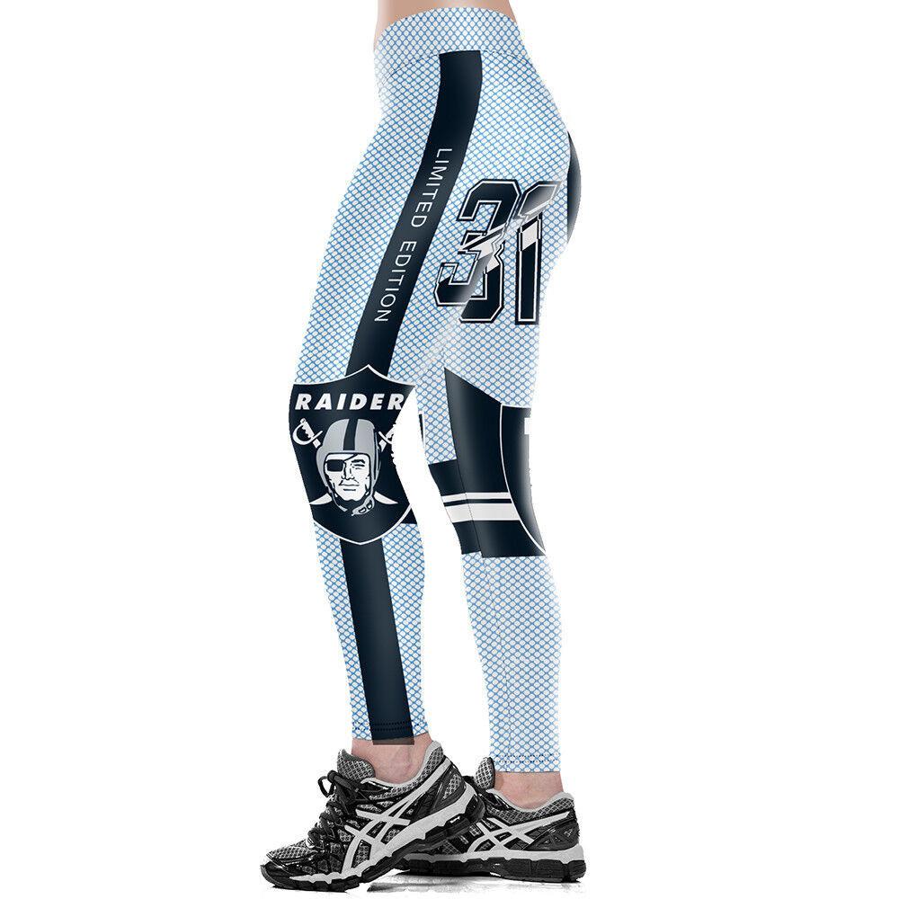 Leggings Fitness Women Team Oakland Raiders Sport 3d Yoga Pants Gym Run Training