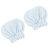 2PCS Coral Fleece Hair Drying Towels Absorbent Rapid Drying Thickening Hair Wrap HatBlue