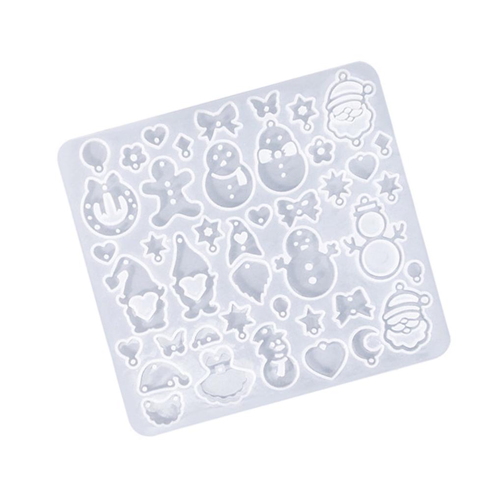 Christmas Earring Silicone Mould Set With Festive Designs for Holiday Jewelry Crafting and Resin Art Projects
