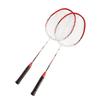 2PCS Professional Badminton Racket with Comfortable Handle Practice Badminton Racket for Kids Adults Red