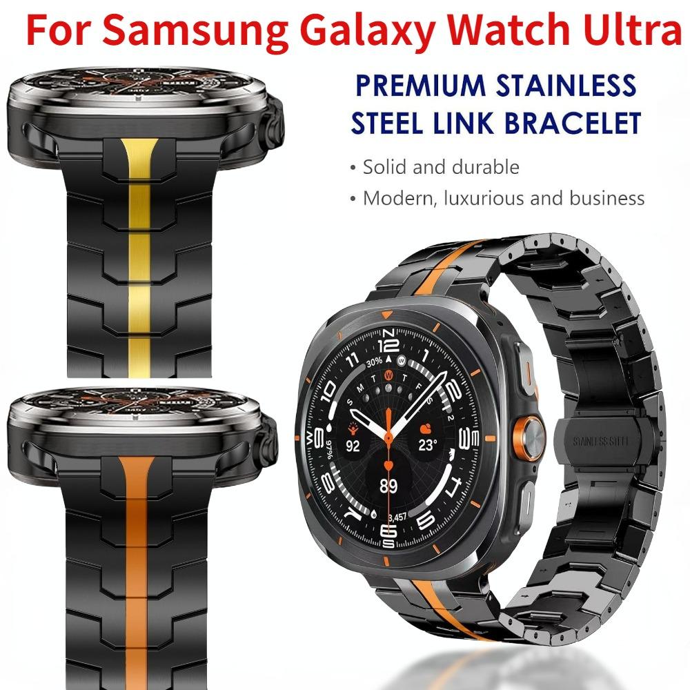 Metal Stainless Steel Strap for Samsung Galaxy Watch Ultra 47mm Butterfly Buckle Bracelet for Galaxy Watch Ultra 2025 47mm Strap