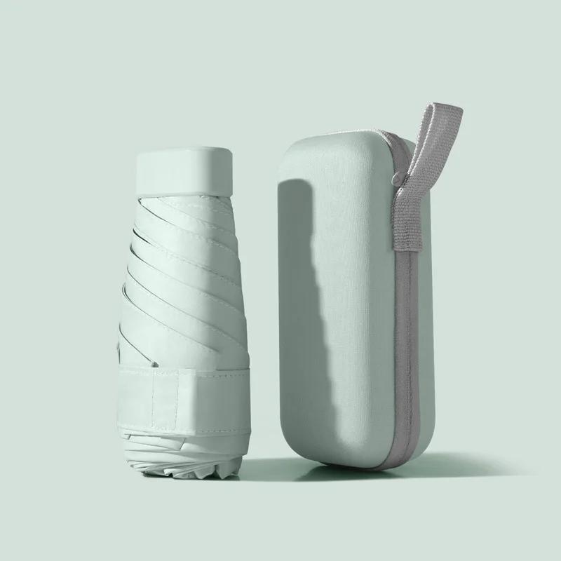 Mini-Sonnenschirm, faltbar, für Damen, Sonnenschutz und UV-Schutz, kleiner tragbarer Taschenschirm für Regen und Sonne