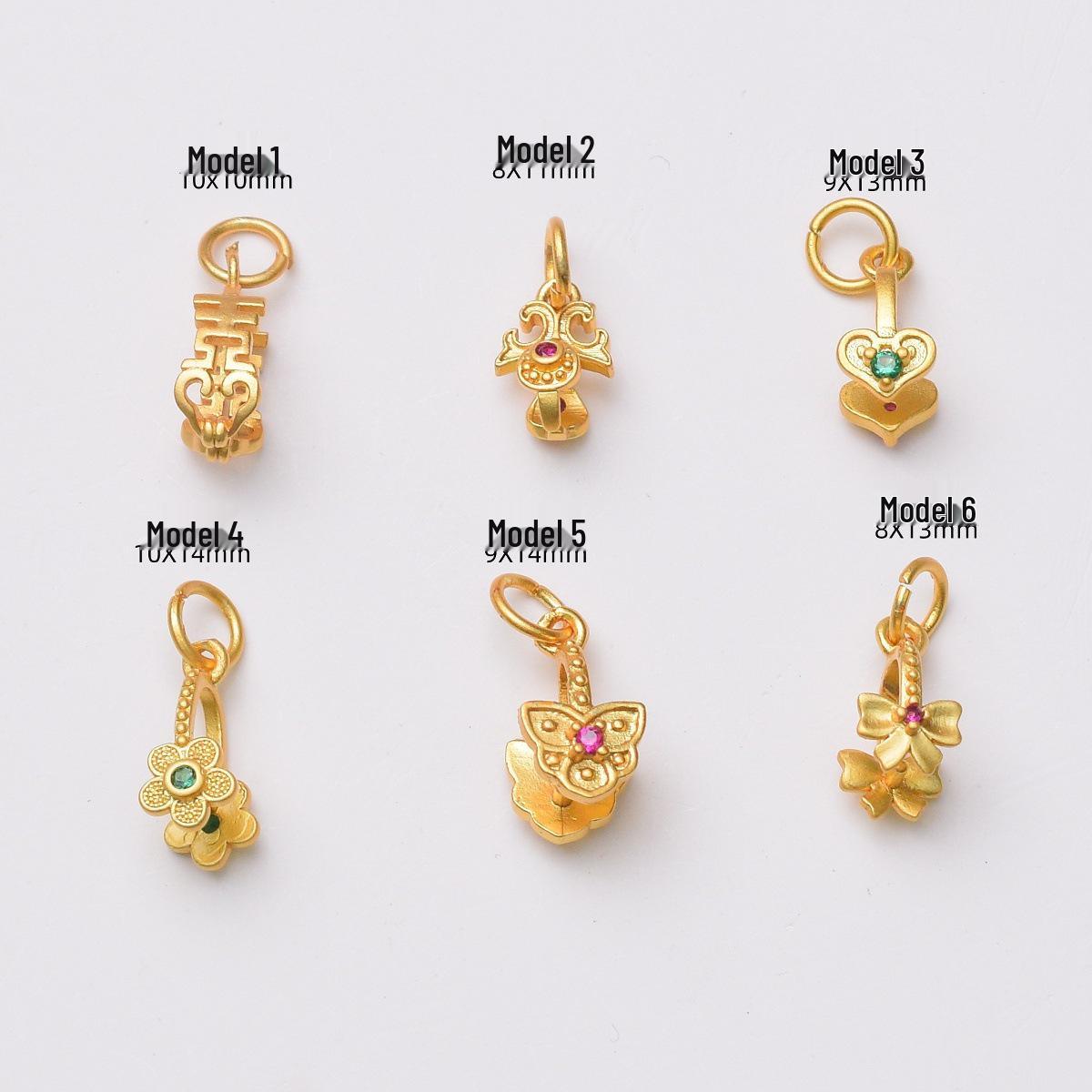 

Gold-Plated Zircon Four-Leaf Clover Safety Buckle for DIY Bracelets and Necklaces 1pc No.1 Gold Zircon Safety Buckle