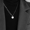 2021 Women's Trendy Round Pendant Necklace: 925 Sterling Silver, Niche Design Clavicle Chain