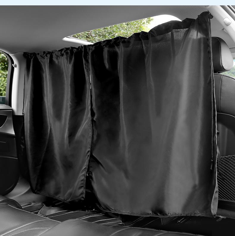 Car Interior Privacy and Sunshade Partition Curtain for Front/Rear Seat – Blackout Heat Insulation for Baby & Middle Seat