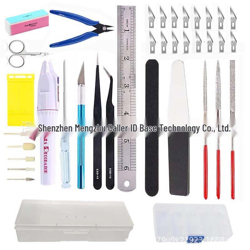 Multi-functional Gundam Model Tool Set with Storage Box for Model Assembly and Building