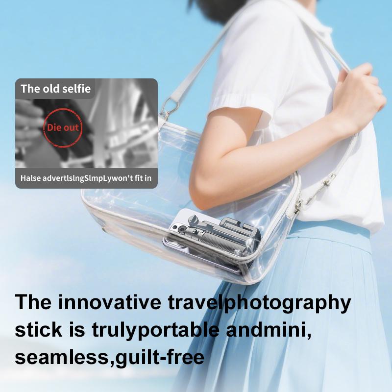 Mini Pocket Selfie Stick Tripod Stand 360° Rotation Phone Holder With Detachable Bluetooth Remote for Shooting Live Streaming