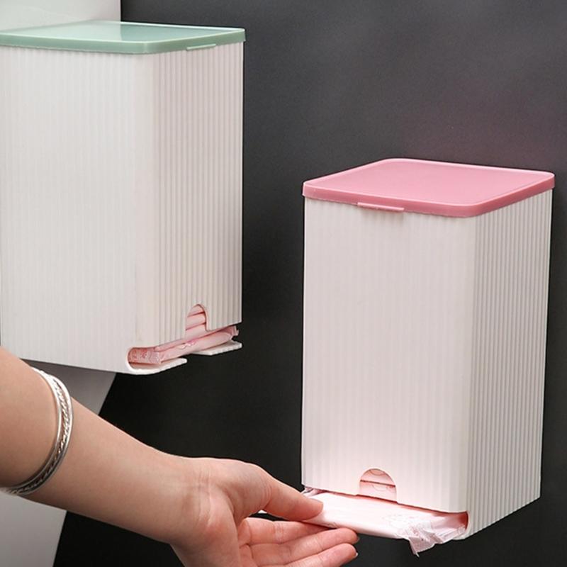 Wall Mounted Sanitary Towel Holder Multifunctional Tissue Dispenser Bathroom Organizers Sanitary Napkin Storage Box