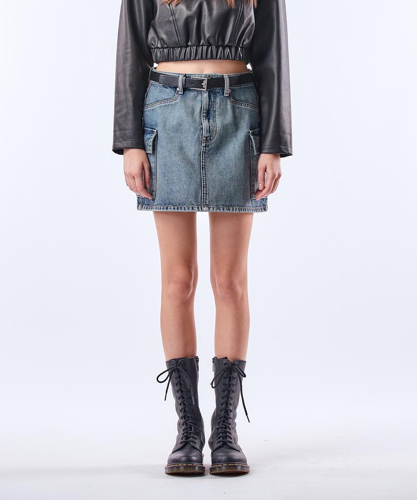 Pillogeulaem Ami Denim Cargo Skirt