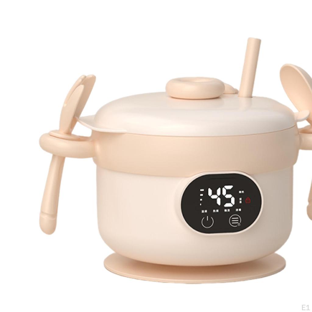 Chytrá miska na ohřívání dětské stravy Protiskluzová Konstantní teplota Krmení Béžová