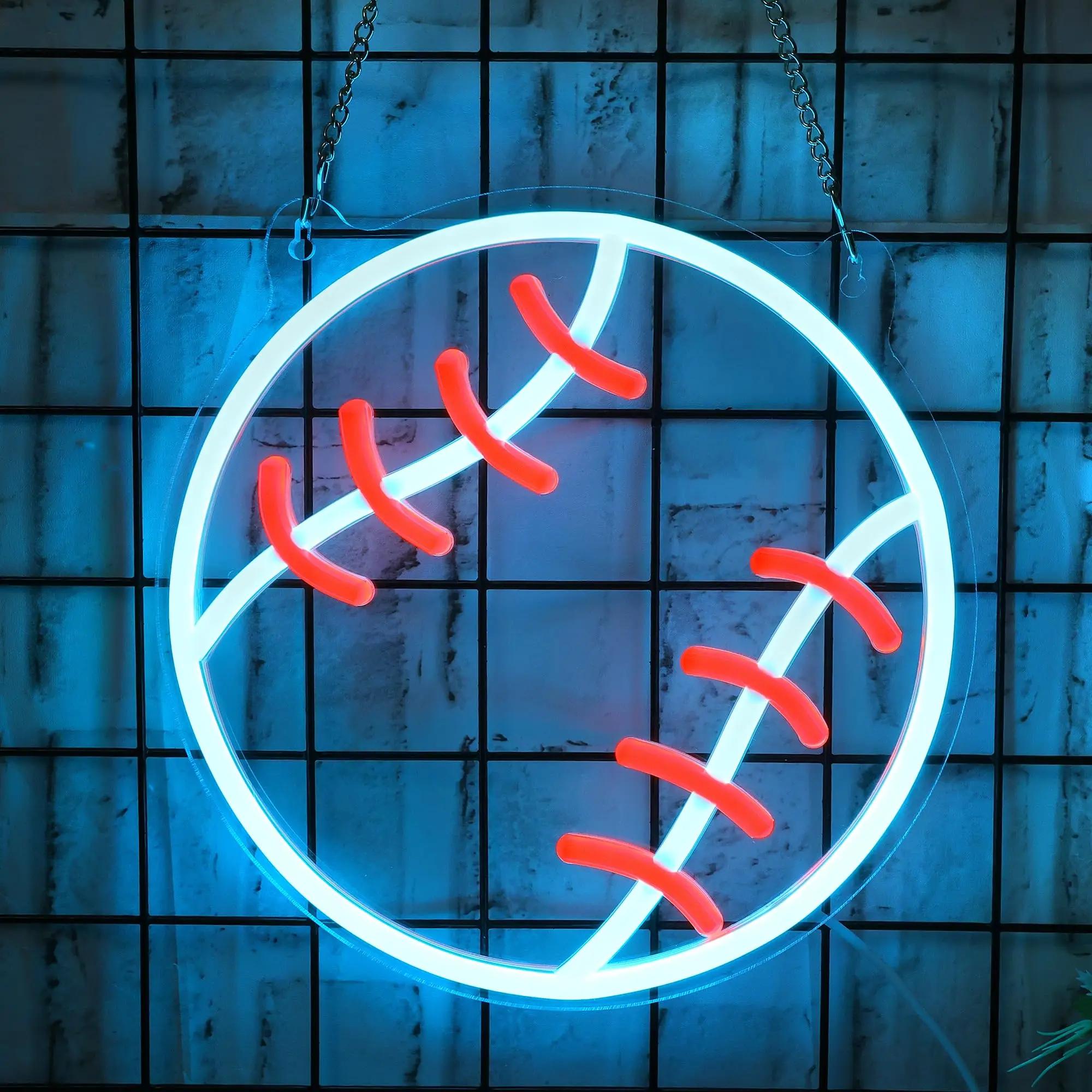 

Baseball Neon Sign Sport LED Signs for Wall Decor Living Room Bedroom Man Cave Home College Club Shop Room Bedroom Sports Decor