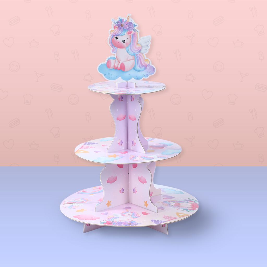 Unicorn Cupcake Stand Birthday Party Decor Kids Girls Wedding Birthday Party Favors Unicorn Dessert Holder Supplies Baby Shower