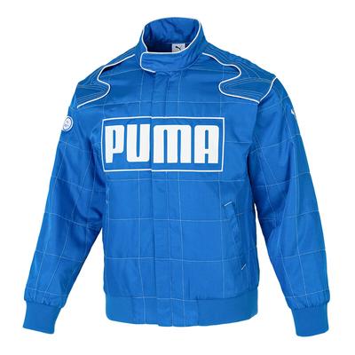 Puma Ss25 Wiatroodporna Ciepła Stójka Zapinana na Zamek Długi Rękaw Kurtka Bawełniana Kurtka Unisex Niebieska 631974-58