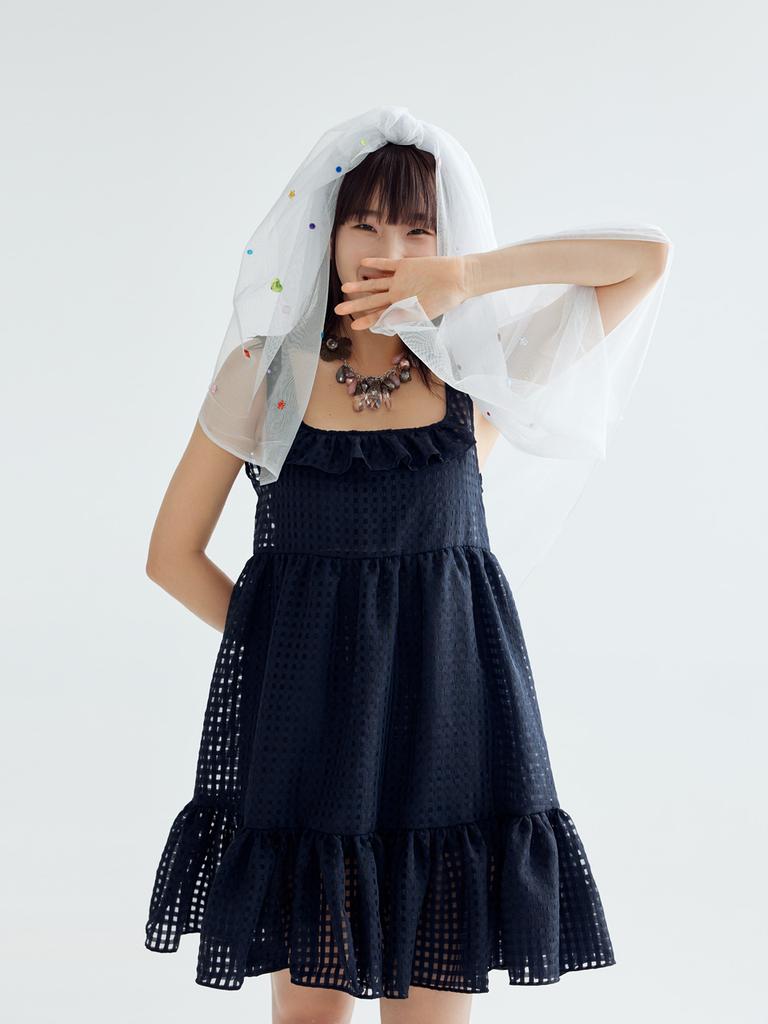 BOMNAL BOUTIQUE Frill Mini Dress _ Navy