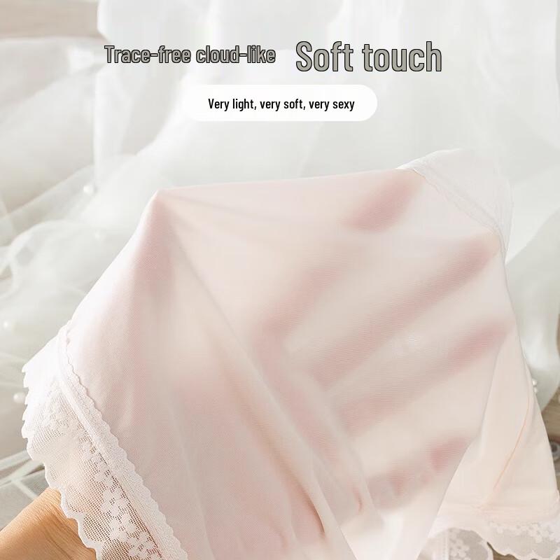 Langsha Women's Sexy Lace Mid-Waist Briefs 4-Pack