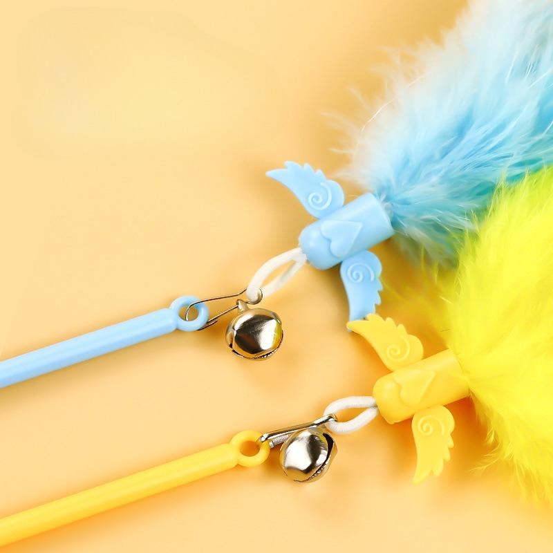 1Pc New Cat Toy Cat Teaser Stick Long Pole Cat Feather Cat Teaser Stick Self-hi To Relieve Boredom Pet Products