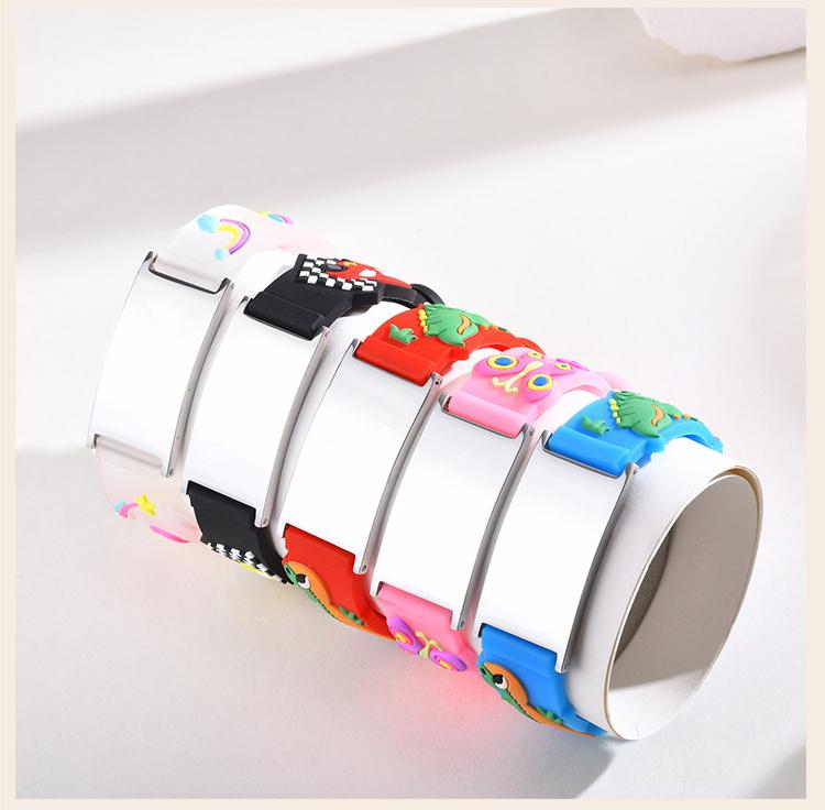 Baby Personalized ID Bracelet, Adjustable Silicone Wristband for Kids Toddler Child,in Case of Emergency Bracelets if Lost
