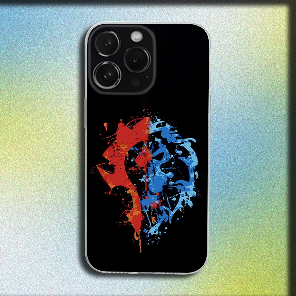 

LOGO World Of W-Warcraft Phone Case For iPhone 16,15,14,13,12,11 Plus,Pro,Max,XR,XS,Plus,E,Mini Transparent Soft Cover iPhone13PRO