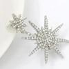 1 Pairs Fashionable New Earrings With Diamond Inlay And Rear Hanging Snowflake Earring Accessories Six Pointed Star Accessories