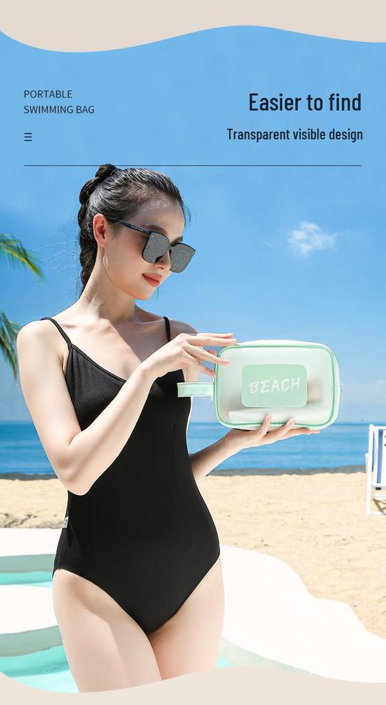 Waterproof Sports Swim Bag with Wet/Dry Compartments, Large Capacity Beach & Yoga Fitness Bag