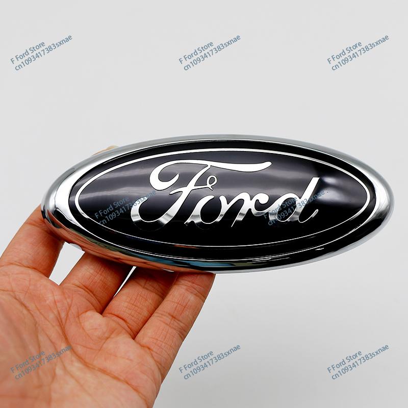 LLI6 14.5cm Car Logo Front Head Hood Bonnet Rear Trunk Badge ABS Emblem For Ford Mondeo Focus Fusion MK2 MK4 F150 F250 Accessories