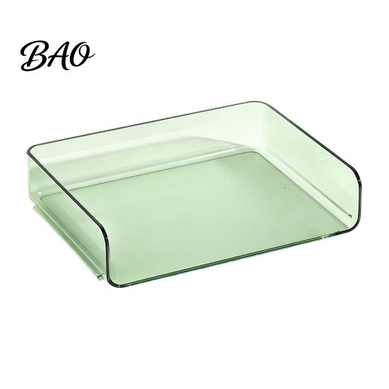 Modern Office Desktop Organizer Large Capacity Desk for Documents Files Letters A4 Paper Book Notes Mail, Compact File Sorter Clear Stackable