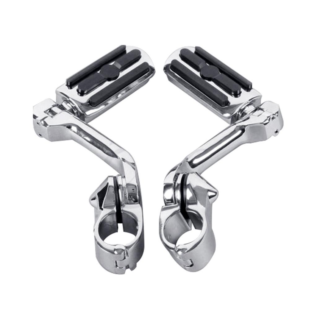 Verstellbare Highway-Fußrasten Fußstütze 1 1/4" Langer abgewinkelter Montagekit Passend für Harley 32mm Motorschutzbügel