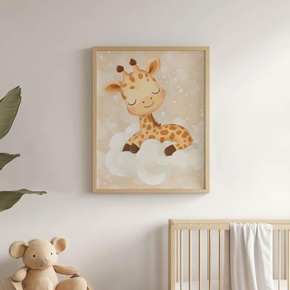 Plakat Sen Żyrafy Plakat Sen Żyrafy, 50X70 Cm, Bez Ramy, Papier Matowy 230 Gsm