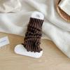 Leg Warmers Women Autumn and Winter Knitted Foot Cover Black White Long Socks JK Japanese Fashion Lolita Sweet Girls Leg Warmers