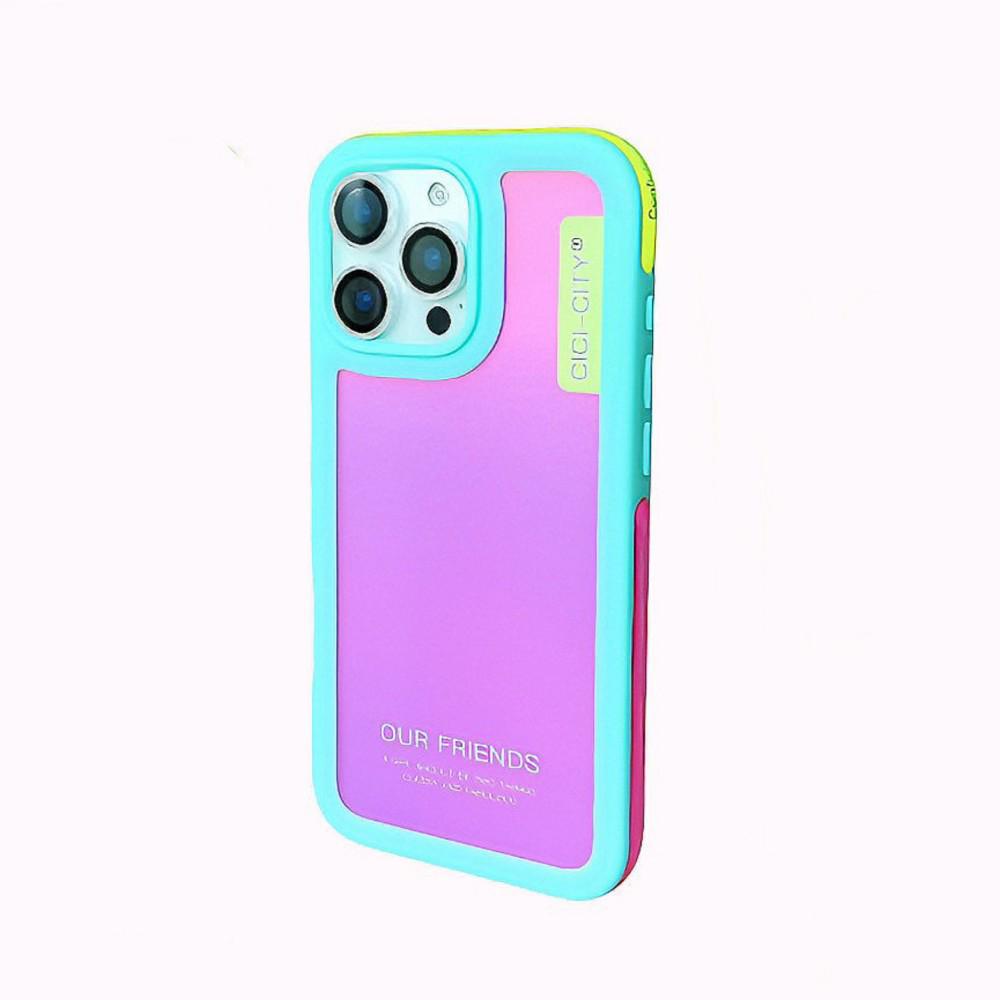 Dopamin-Farbe Magnetische Anti-Kollisions-Handyhülle für iPhone 16/15 Pro Max