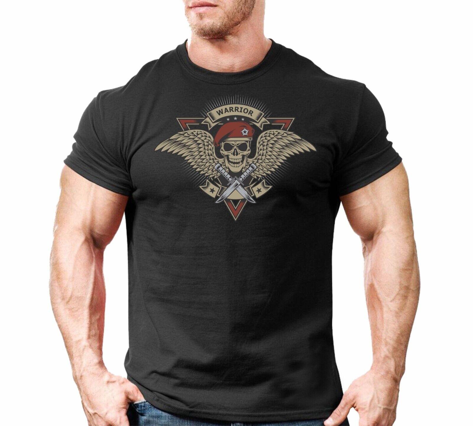 

Warrior Spartan T Shirt Gym Motivation Biker Workout Training Bodybuilding Top 3XL