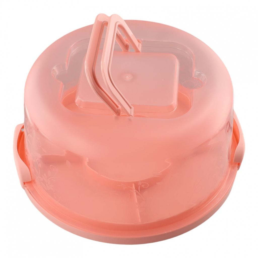 Dome Lid Round Cake Holder with Strong Carrying Handles for Easy Handling