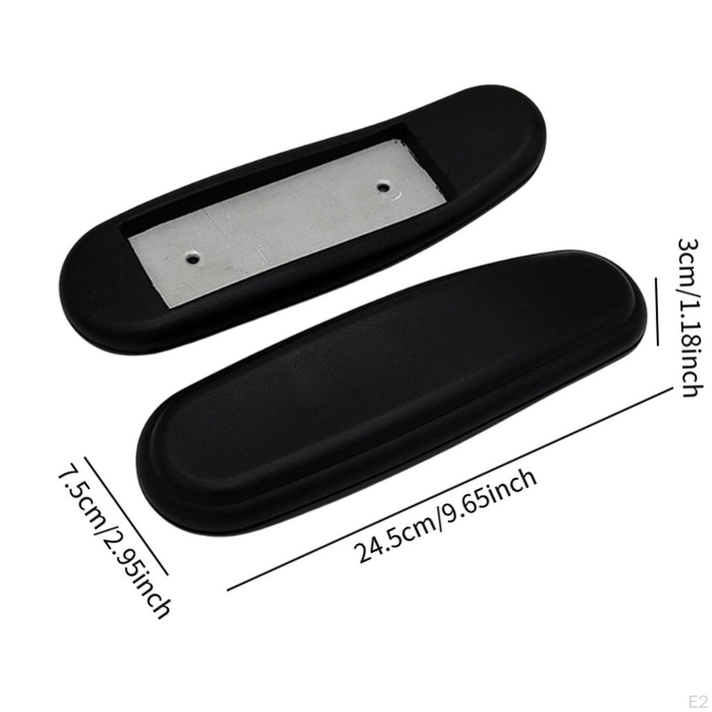 2Pcs Office Chair Armrest Pads Replacement with Mounting Hole,Armrest Cushion PU Arm for Living