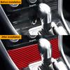 1PC Real Carbon Fiber Car Center Console Cigarette Lighter Panel Stickers For Volkswagen Golf 7 2014-2019 Interior Accessories