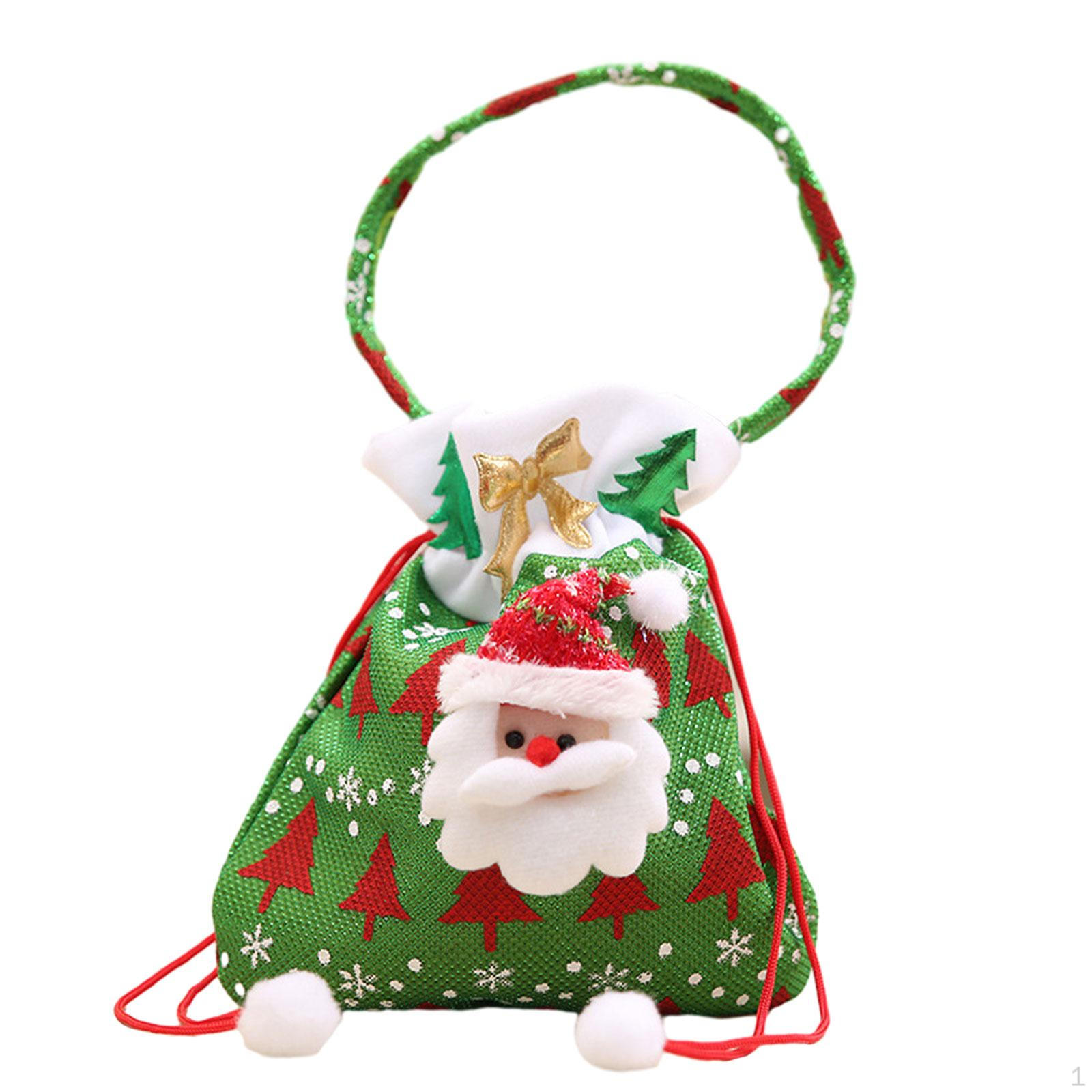 

Рождественская кукла Подарочный мешок Рождественские конфеты Мешок подарков Гном Веревка для Green Santa