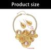 Statement Jewelry Set with Flower Cluster Design, Faux Bead Look Necklace and Matching Earrings for Outfit Styling