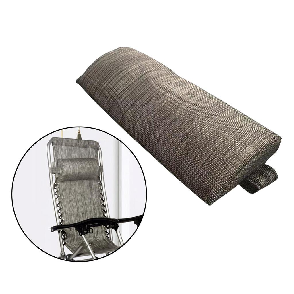Lounger Headrest Pillow Ergonomic Neck Support Cushion Cover Easy Carry Replacement for Office Seat or Garden Furniture