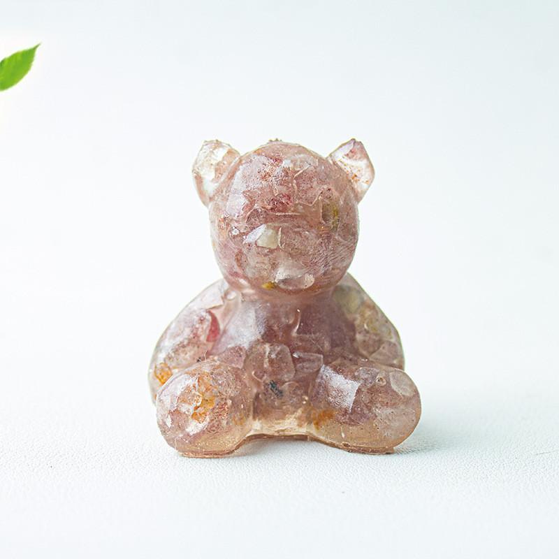 Crystal Resin Art Miniature Bear Desk Decor For Office And Home Gift Ideas