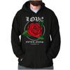 Streetwear Rose Love Never Fails Scripture Hoodie Hooded Sweatshirt Men Women