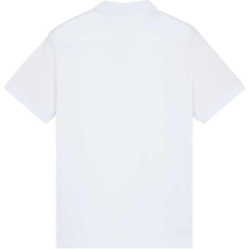 Stone Island Solid Color Polo Shirt With Button Pattern Print Men tops White 80152SC17-A0001