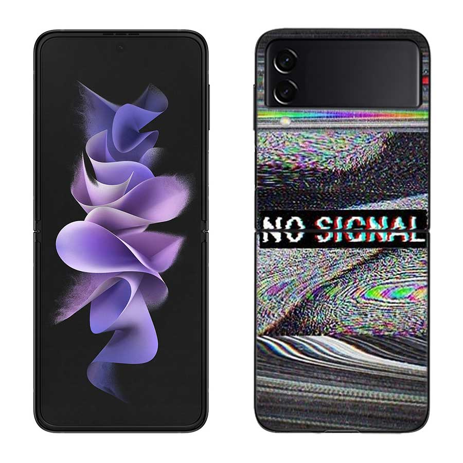 

Retro TV Test Pattern Phone Case For Samsung Z Flip 7 6 5G Galaxy Z Flip 5 4 3 Black Hard Cell Cover Luxury PC Shell Coque Samsung Z Flip 7 5G