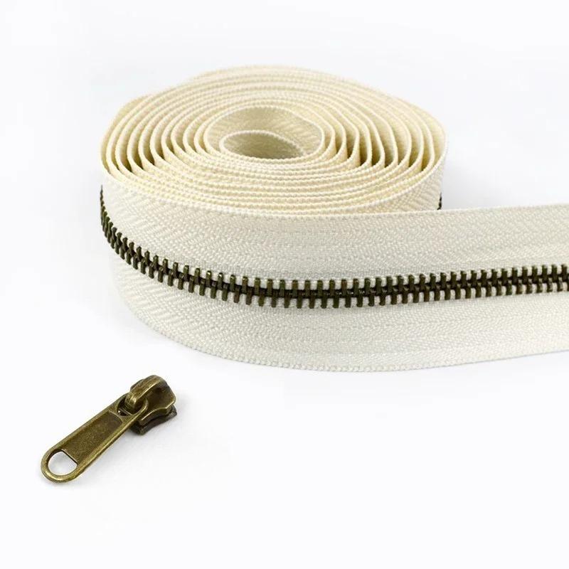 1/2/3/5M Meetee 5# Rollen-Metallreißverschlüsse mit Schiebern Tasche Schuhe Jacke Dekor Verschluss Reißverschluss nach Metern DIY Reparatur Nähzubehör