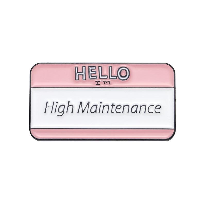 

Style Cartoon Cute English Letter Badge Brooch Unique Alloy Pin For Trendsetters XZ9234