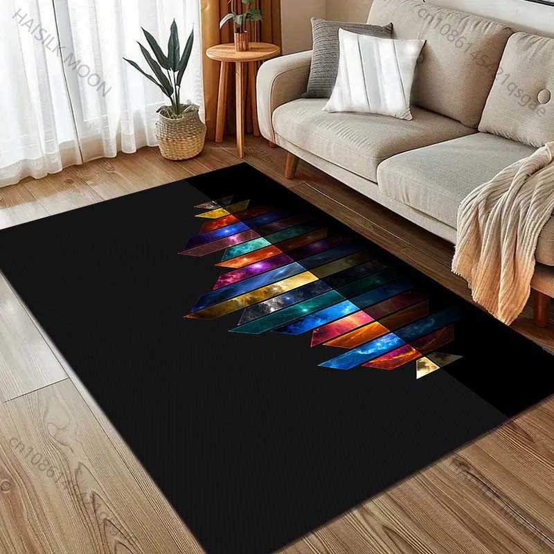 

Килим з принтом HD чорного фону для вітальні, спальні, під диван, килимок для вхідних дверей, домашній декор, нековзний килимок для підлоги, килим для ігрової зони, великий розмір 40x60cm (16x24in)