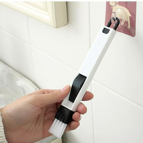 Keyboard and Window Groove Cleaning Brush Set with Dustpan