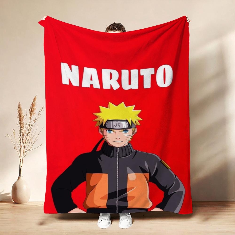 Naruto'S Ninja Way Anime Cartoon Flannel Blanket Skinfriendly Warm Fleece Blanket For Living Room Air Conditioner Room Home Party Decor Christmas Gift