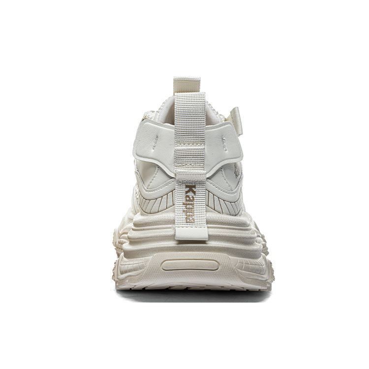 Kappa Urban Sports Mesh Breathable Platform Comfortable Versatile Non-Slip Wear-Resistant Low-Top Dad Shoes Women Sneaker White K0E25MC62J-012