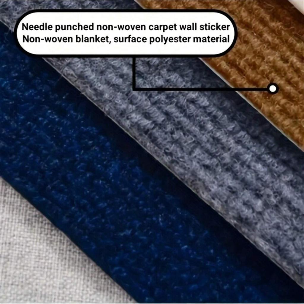 10pcs 30x30cm Easy-to-Install Self-Adhesive Striped Carpet For Office, Living Room, and Bedroom Mats With Aluminum Foil Bottom -