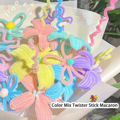 100 Stück Drehstäbchen ohne Fluoreszenzmittel, flauschig weich, zum Selbermachen, verschiedene Kunstwerke, verbessern die praktischen Fähigkeiten, Chenille-Stiele, Heimbedarf