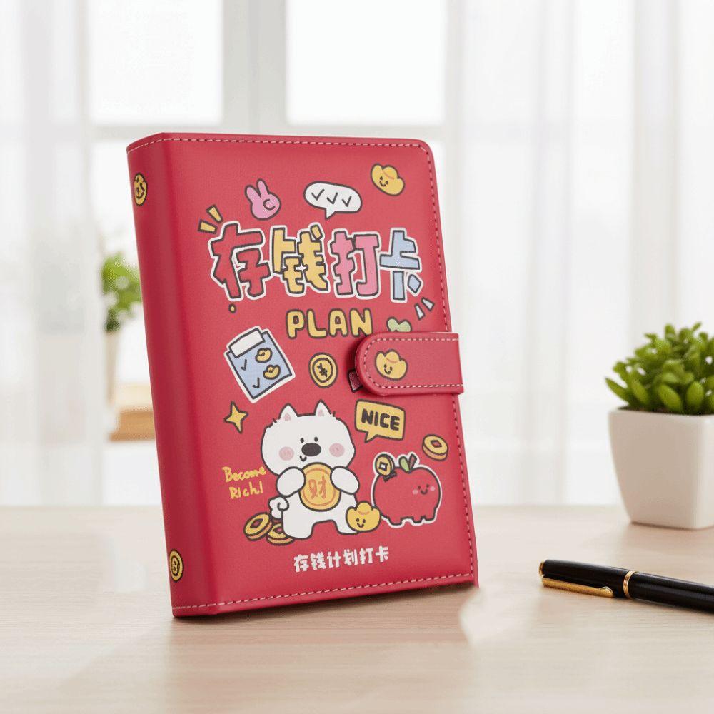 PU Leather Budget Binder with Lock Wallet Storage Planner Organizer Saving Money Binder Family